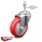 Service Caster 4 Inch Red Polyurethane Wheel Swivel 10mm Threaded Stem Caster SCC SCC-TS20S414-PPUB-RED-M1015 - alternate 1